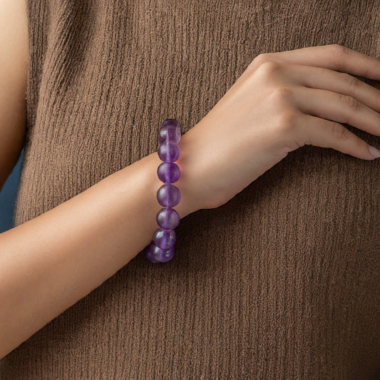 Handcrafted Healing Amethyst Bracelet – Natural Crystal Energy for Balance and Calm